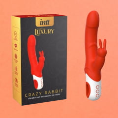 Vibrador Rabbit Crazy Recarregável Textura Glande Luxury Edition Intt