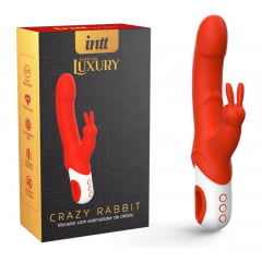 Vibrador Rabbit Crazy Recarregável Textura Glande Luxury Edition Intt