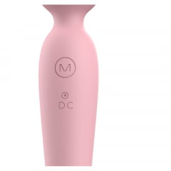 Vibrador Varinha Mágica Recarregável Rosa Modelo Sorvetinho 10 Modos de Vibrações Importado