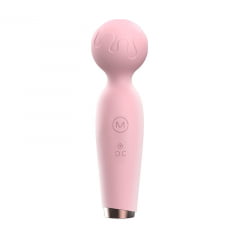 Vibrador Varinha Mágica Recarregável Rosa Modelo Sorvetinho 10 Modos de Vibrações Importado